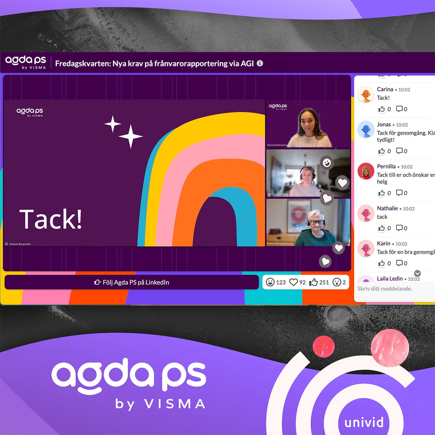 Agda PS by Visma - High attendance rate example Agda PS by Visma - High attendance rate example